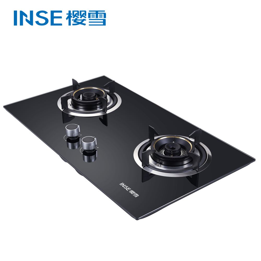 Stainless Steel Gas Cooktop with Tempered Glass Surface