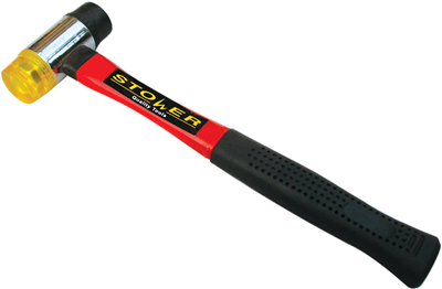 Installation Mallet with Fiberglass Handle and Interchangeable Soft Faces