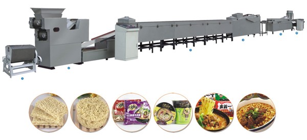 Overview of the automated instant cup noodle production line machinery