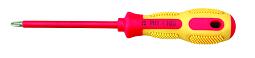 VDE insulated Phillips screwdriver showing blade and handle detail