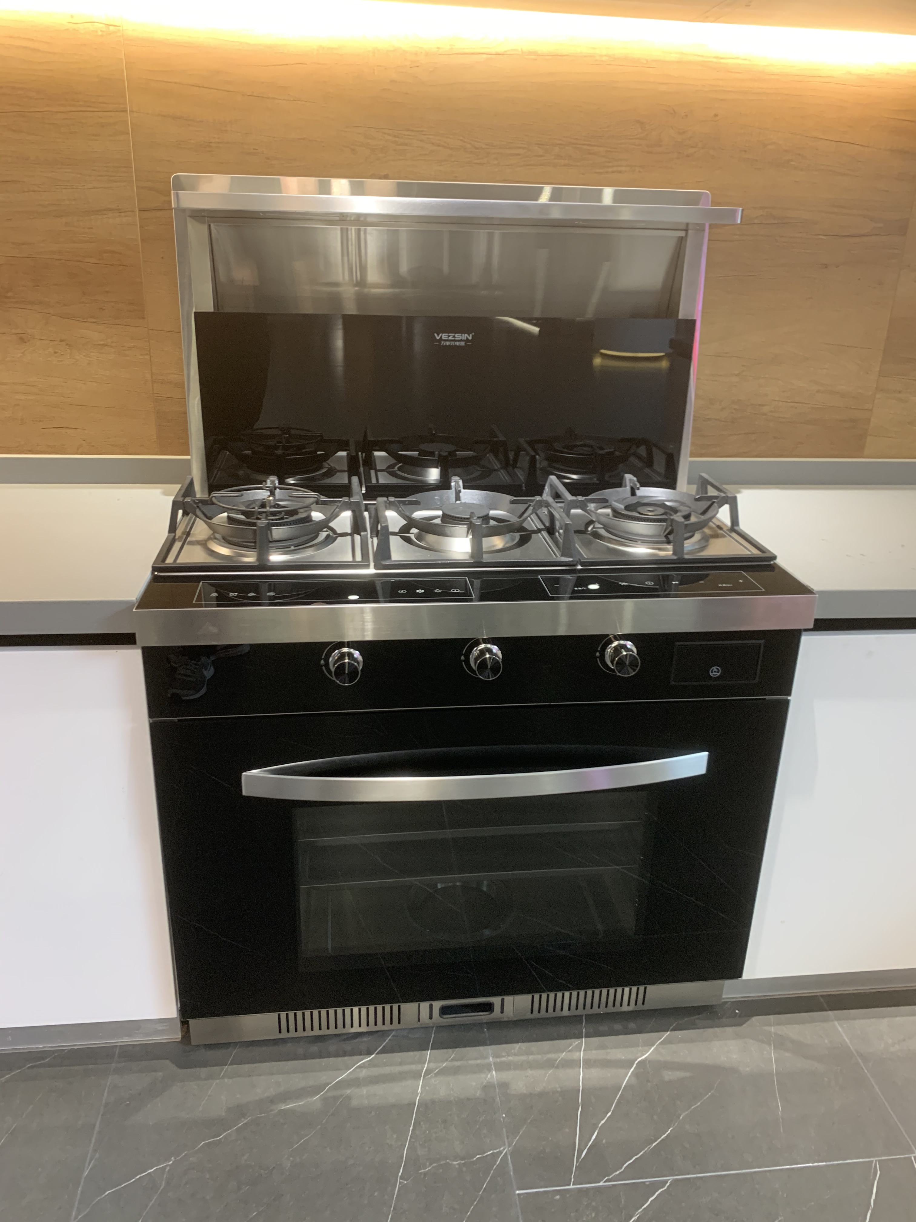 Gas Hob and Oven Integrated Cooker