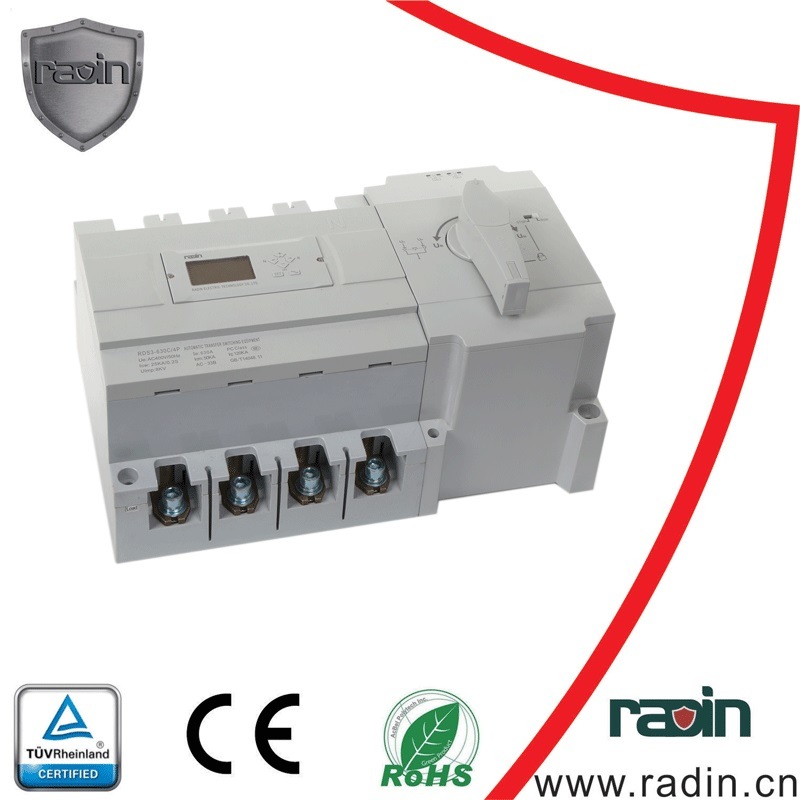 Automatic Transfer Switch with Intelligent Controller and LCD Display