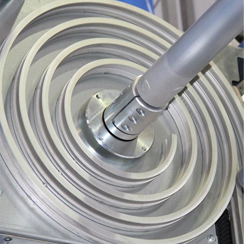 Spiral turbine door mechanism