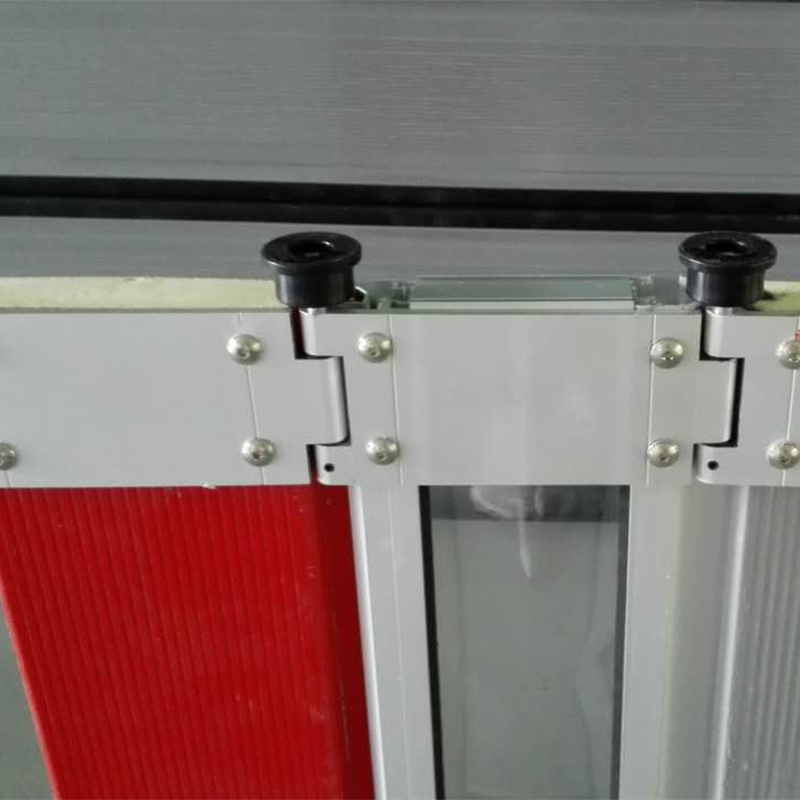 Close up of door slat and turbine construction