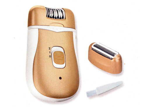 Electric Epilator with Interchangeable Epilating and Shaving Heads