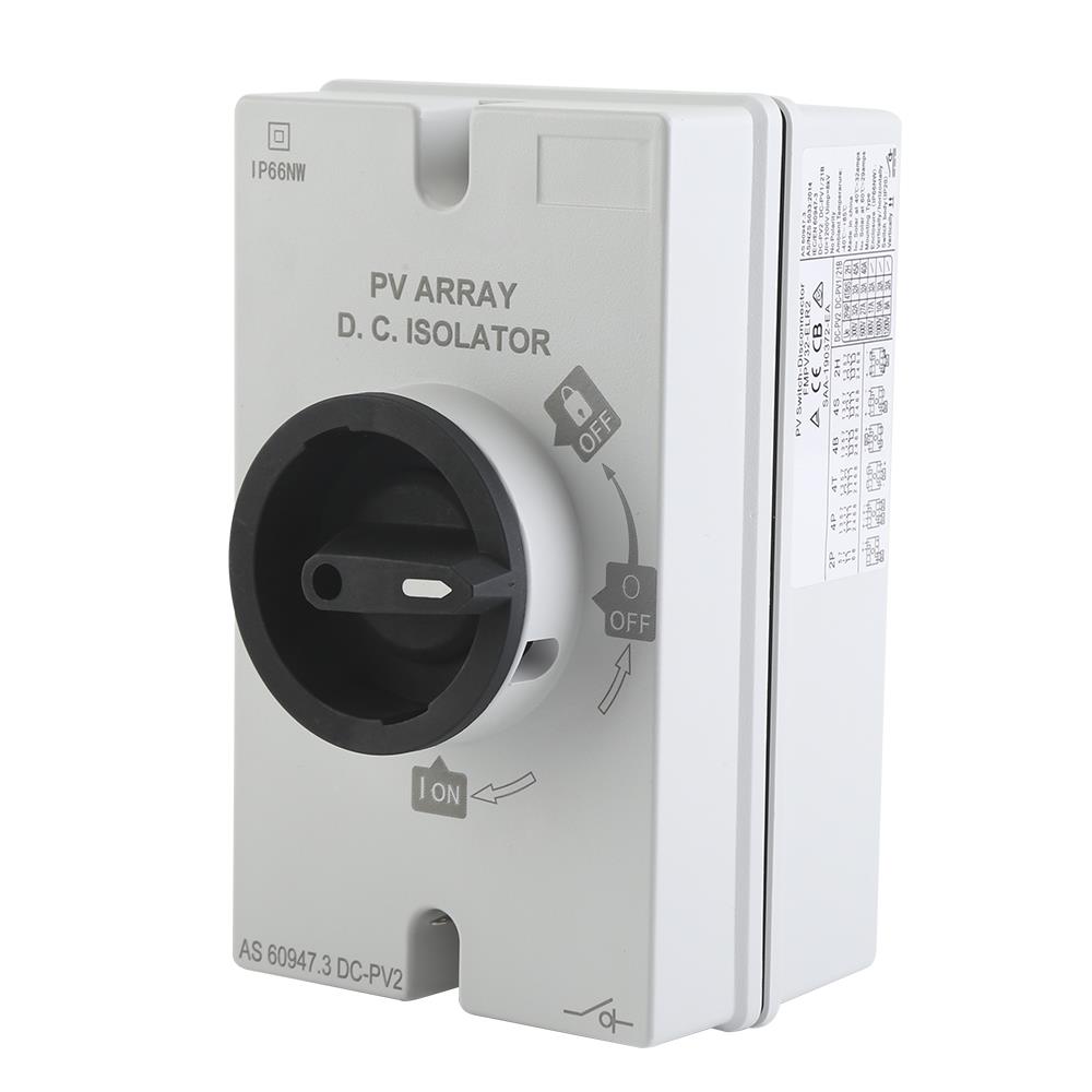 IP66 DC 10A 16A 20A 25A 32A Waterproof Weatherproof Solar PV AC/DC Isolator Switch - Image 3