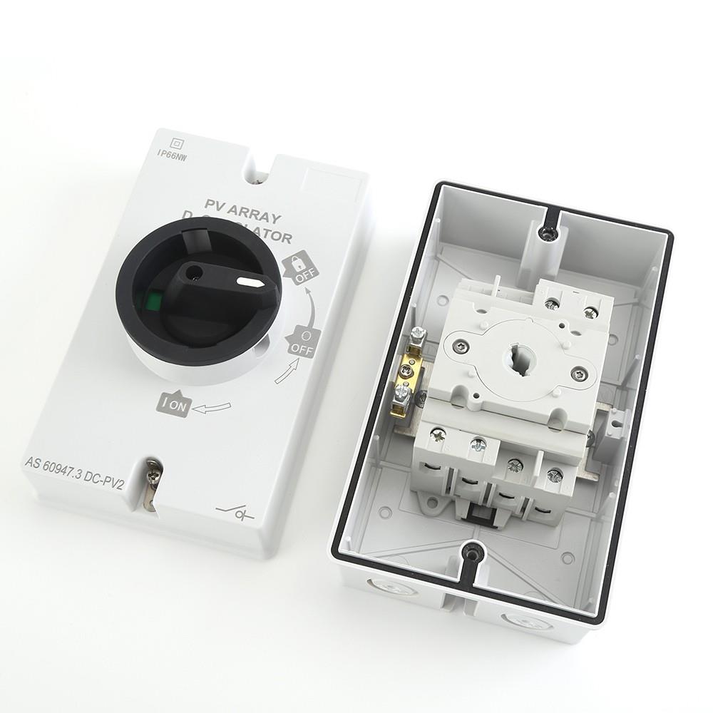 IP66 DC 10A 16A 20A 25A 32A Waterproof Weatherproof Solar PV AC/DC Isolator Switch - Image 2