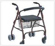 Four-Wheeled Shopping Walker with Seat