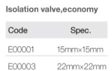 HVAC Isolation Valve 15mm/22mm