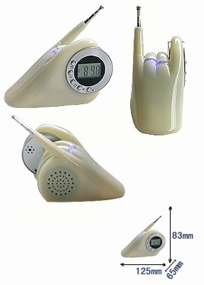 Hand Gesture Novelty Radio with Clock