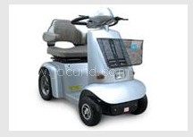 Four-Wheel Electric Mobility Scooter with Adjustable Seat