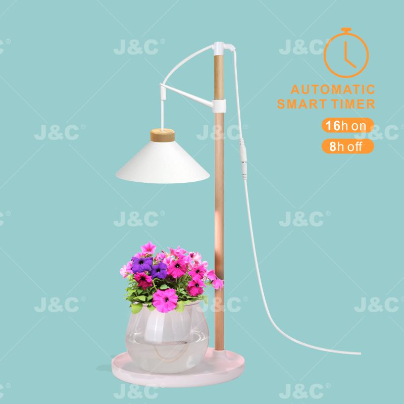 J&C MG-TG-002 grow light Table lamp type height adjustable nordic design wood&plastic material suitable for pot plants indoor light - Image 2
