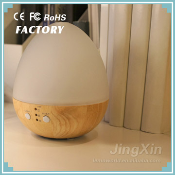 Ultrasonic Aroma Diffuser with Wood Base and Glass Top