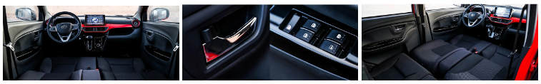 Interior view of the electric SUV showing dashboard and controls