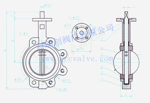 JIS Marine Butterfly Valve with Four Ears