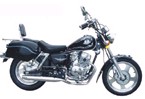 125cc Cruiser Motorcycle with Backrest and Panniers