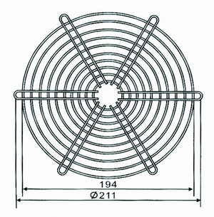 Industrial Fan Guard with Concentric Ring Design
