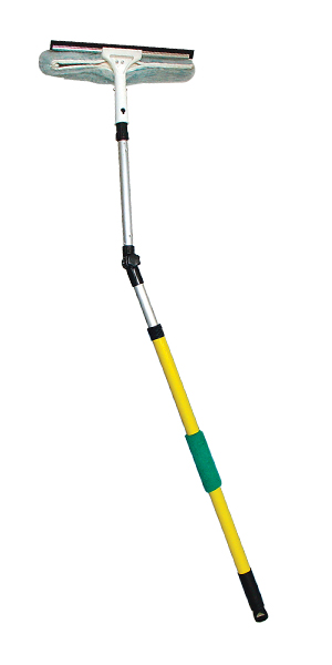 Extendable Window Cleaning Squeegee with Microfiber Pad
