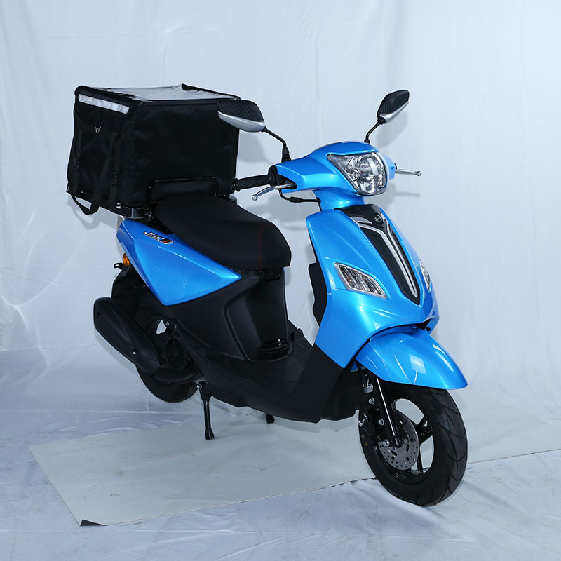 Urban Delivery Scooter with Rear Cargo Rack