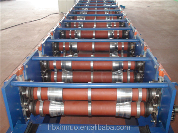 Close up of the roll forming rollers