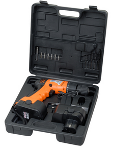 Cordless Drill Driver Kit with Battery and Accessories