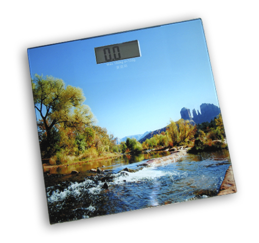Digital Bathroom Scale with River Design