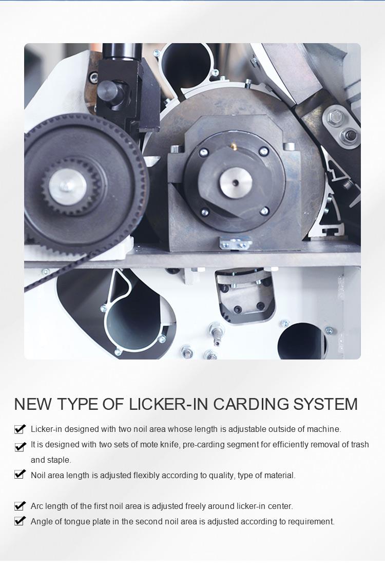 New type licker-in carding system