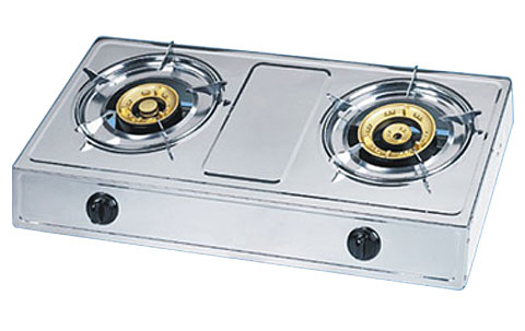 Two-Burner Stainless Steel Gas Stove