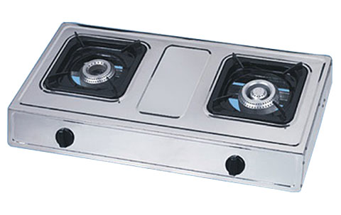 Two-Burner Stainless Steel Gas Stove