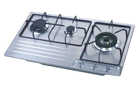 Three-Burner Stainless Steel Gas Cooktop