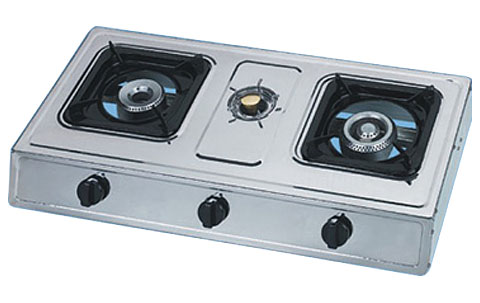 Three-Burner Stainless Steel Gas Cooktop
