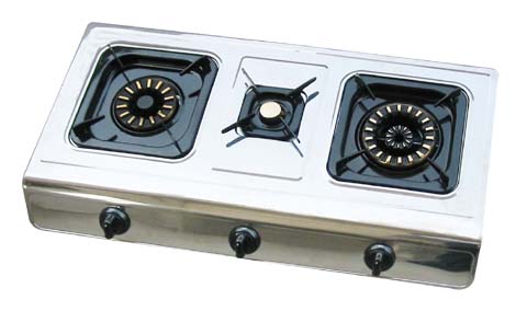 Three-Burner Stainless Steel Gas Cooktop