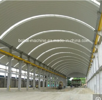 Close up of the roll forming station