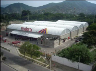 Large arch building structure constructed using K-Span technology