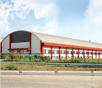 Front view of the roll forming machine