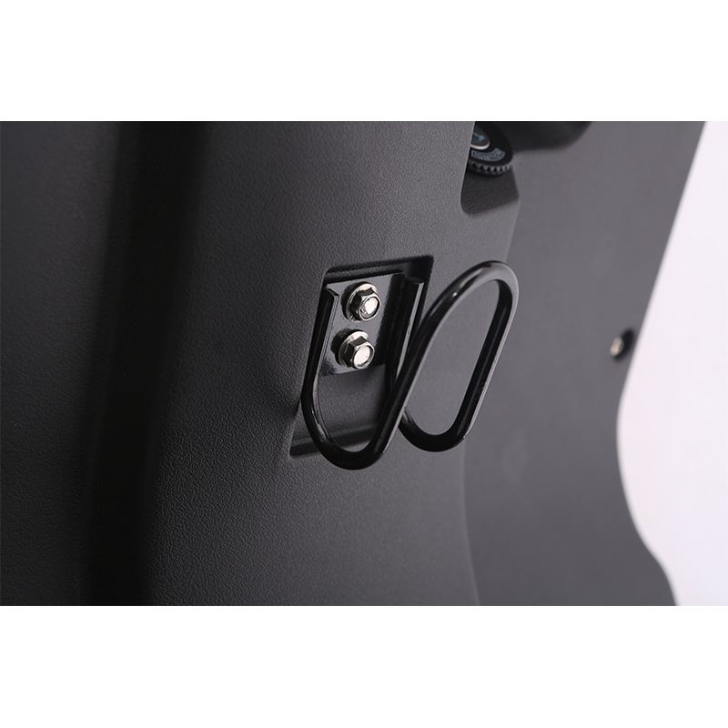Close up of utility hook on scooter body
