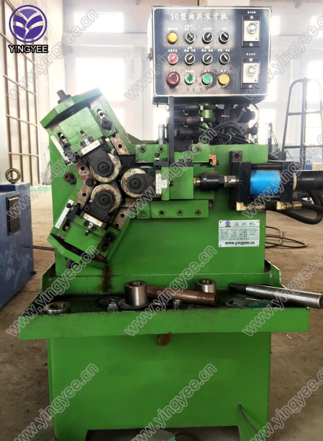 Front view of the KB-30A hydraulic thread rolling machine