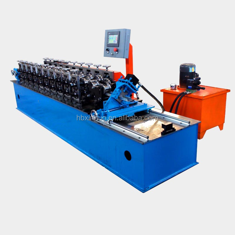 Keel roll forming machine control panel and hydraulic cutting system