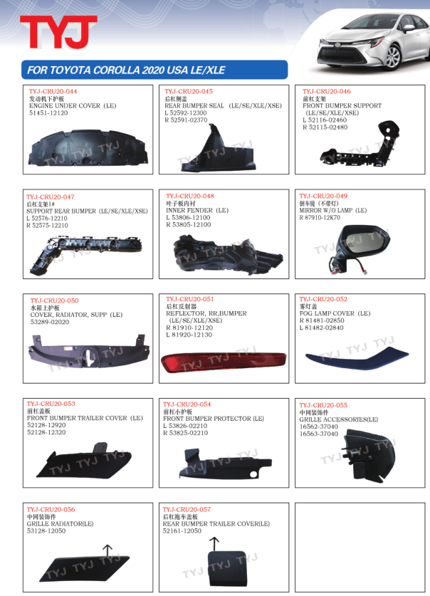 Car Fender and Hood Assortment