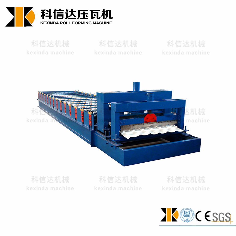 KEXINDA CHINA Colorful Zinc Sheet 828 Glazed Tile Roofing Panel Roll Forming Machine - Image 3