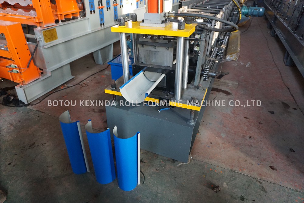 Close up of the roll forming stations