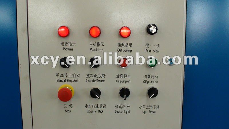 Close up of the machine control panel