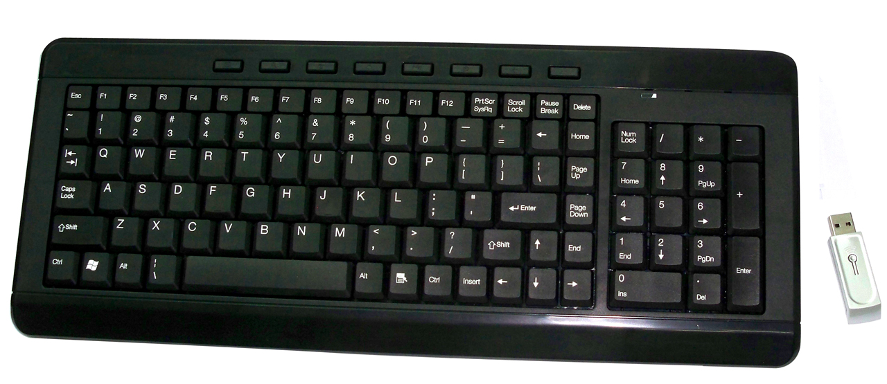 Wireless Computer Keyboard with USB Dongle