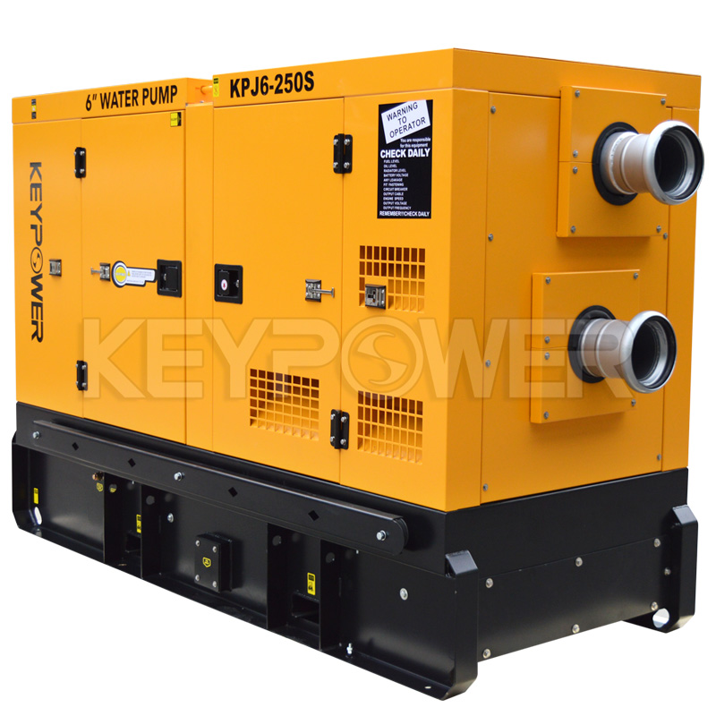 Keypower 6 Silent Type Centrifugal Self-Priming Dewatering Sewage Diesel Pump Set - Image 2