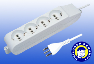 Schuko Power Strip with Child Safety Features