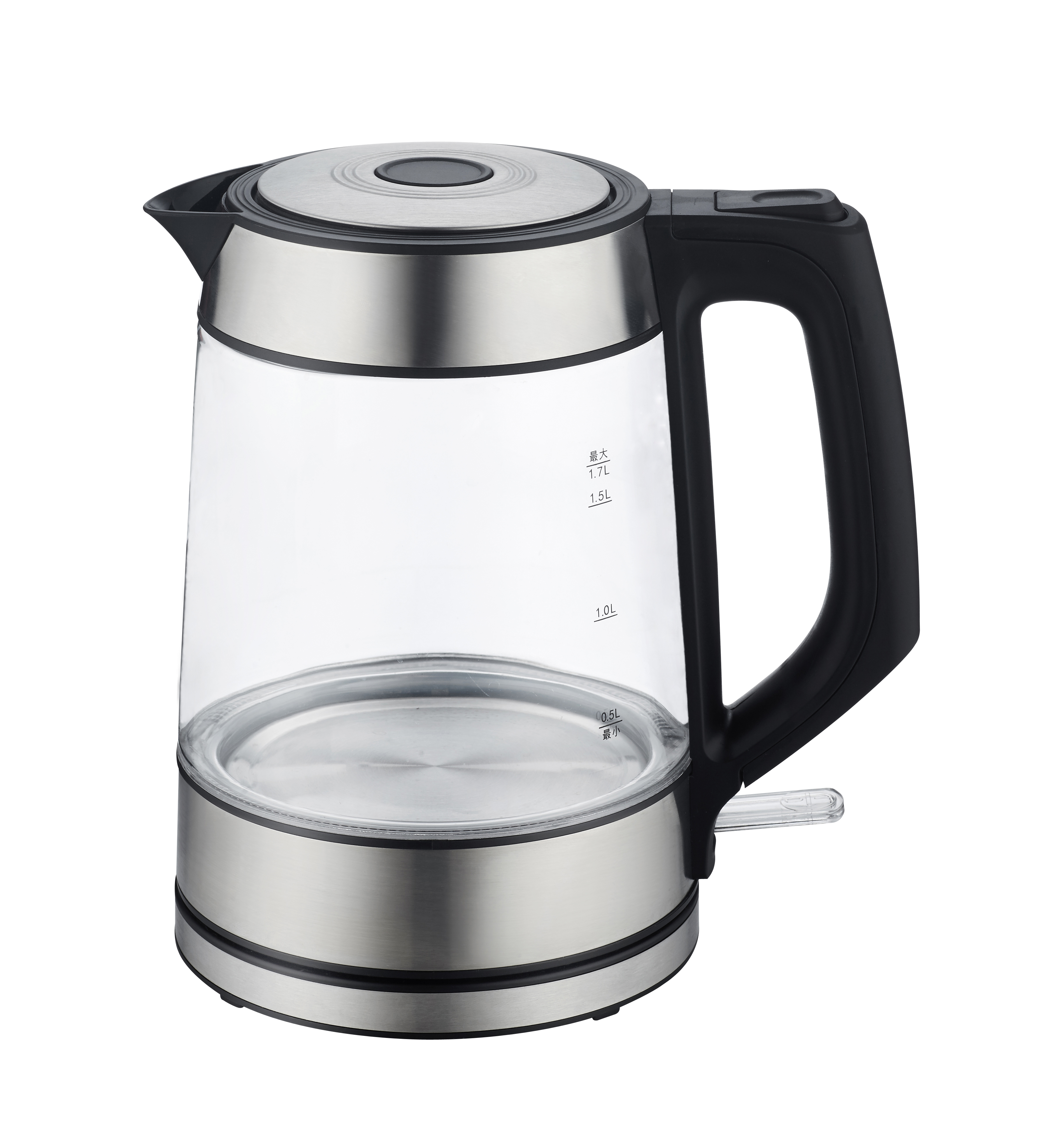 1.7L Glass Electric Kettle with Stainless Steel Base