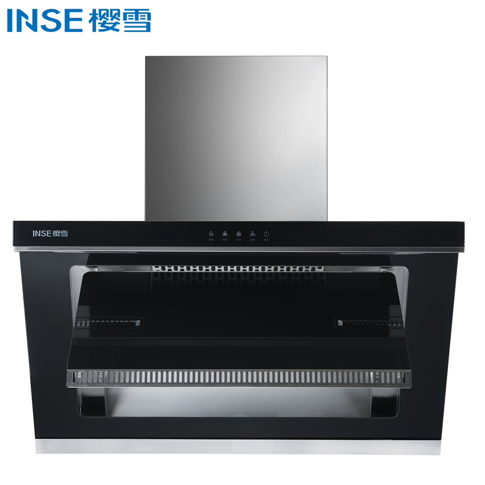 Kitchen Cooker Hood Glass Arc-shaped Chimney Smoke Range Hood CXW-218-H1507(B)-S - Image 3