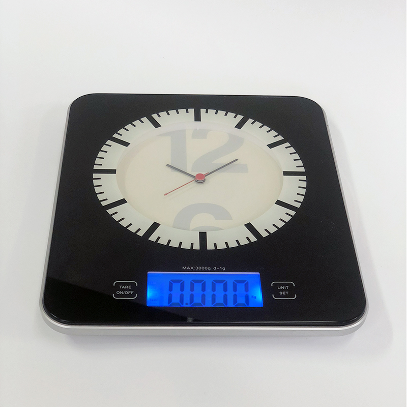 Digital Kitchen Scale with Clock Face
