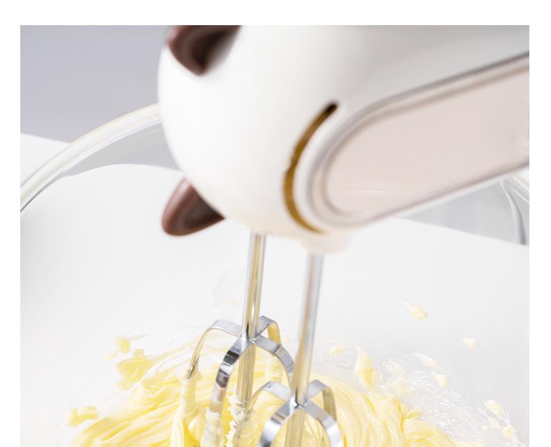 Kitchen Small Portable Semi Automatic Egg Milk Cake Electric Hand Mixer - Image 3