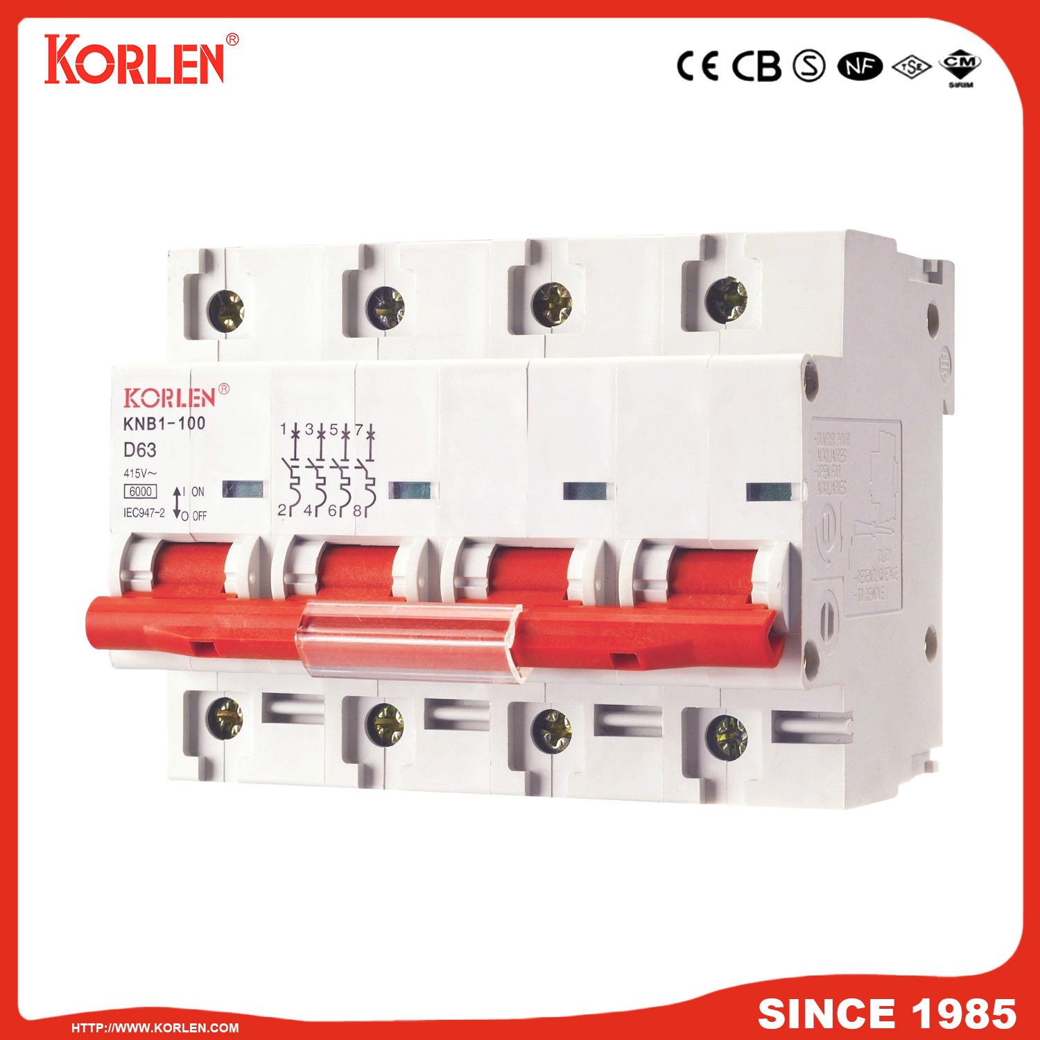 KNB1-100 Miniature Circuit Breaker - Image 2